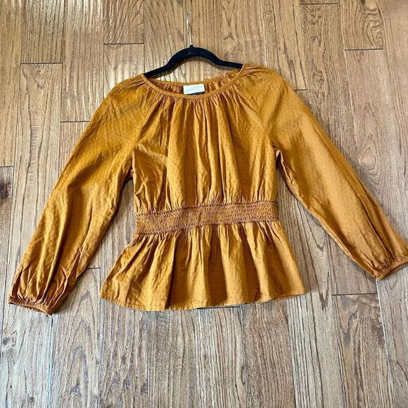 Universal threads NWT rusty orange smocked waist top small - Picture 9 of 11